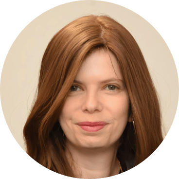 A headshot of Dr. Sara Crystal, a neurologist and Cove medical director.